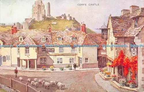 R371235 Corfe Castle Valentine Art Farbe E B H