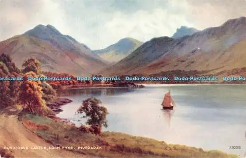 R371239 Dunderave Castle Loch Fyne Inveraray Valentine Art Farbe Edward H Thomp