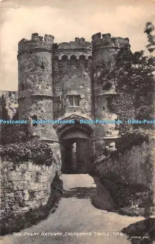 R368000 Carisbrooke Castle I of W The Great Gateway Postkarte