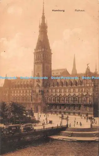 R368043 Hamburg Rathaus Verlag A Buttner Postkarte 1911