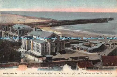 R369633 Vise Paris No 88 Boulogne Sur Mer Le Casino et la Jetee The Casino and t