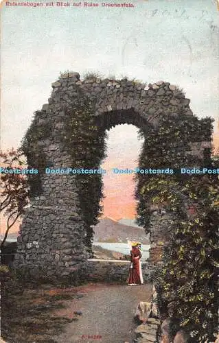 R368066 Rolandsbogen mit Blick auf Ruine Drachenfels Kunst u Verlagsanstalt Scha