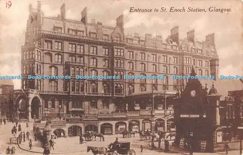 R371394 Glasgow Eingang zur St Enoch Station M und L National Series 1924