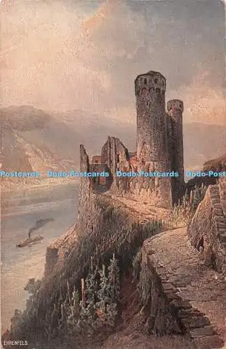 R368094 Ruine Ehrenfels Astudin Karten vom Rhein H B Verlag von Hoursch und Bech