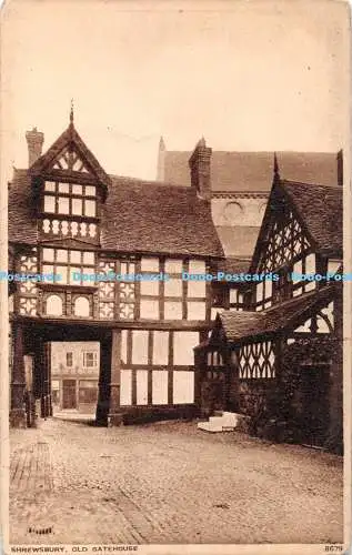 R368097 Shrewsbury Old Gatehouse Photochrom Postkarte