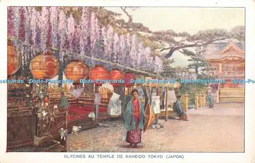 R371415 Japon Glycines au Temple de Kameido Tokio Postkarte