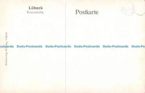 R368112 Lübeck Rosenstraße Kunstverlag Nohring G Boese