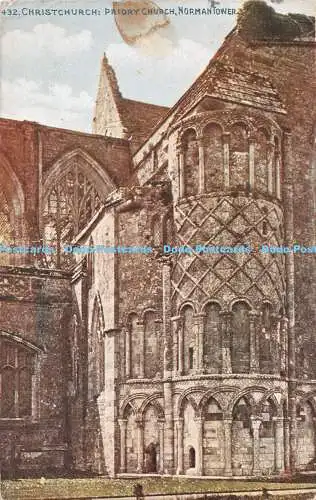 R368120 Christchurch Priory Church Norman Tower The Photochrom Celesque Series 1