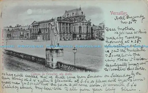 R369700 Chateau de Versailles aile droite P S und S P M Foto 110 Versailles 1898