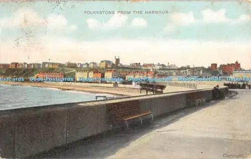 R371441 Folkestone aus dem Hafen Postkarte 1908