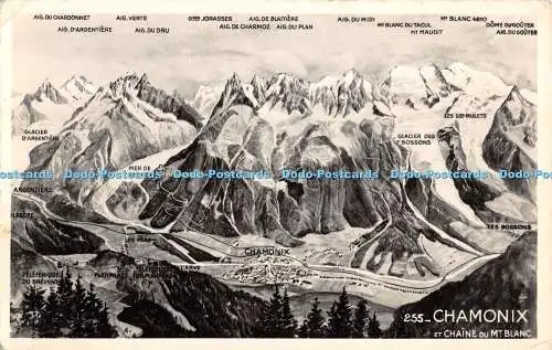 R369708 255 Chamonix et Chaine du Mt Blanc Edition Mont Blanc 1955