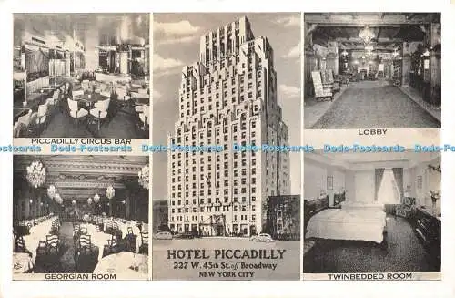 R371445 Hotel Piccadilly New York City Lobby Georgian Room Lumitone Photoprint M