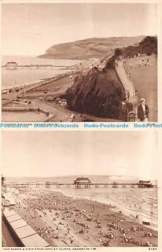 R368138 Shanklin I W The Cliff Path Shanklin I W The Sands and Pier From Appley