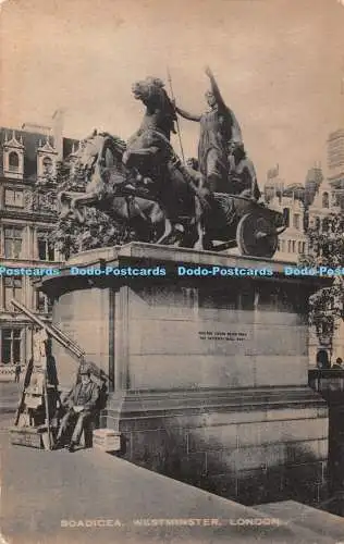 R368141 London Boadicea Westminster Diese Statue befindet sich am Themseufer