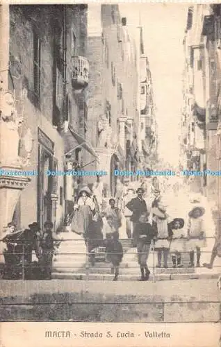 R368142 Malta Strada S Lucia Valletta Postkarte