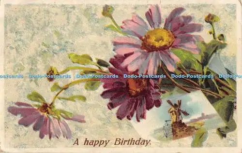 R369718 A happy Birthday Printed in Germany Grußkarte Postkarte