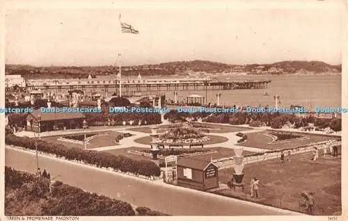 R371458 Paignton Green und Promenade Postkarte