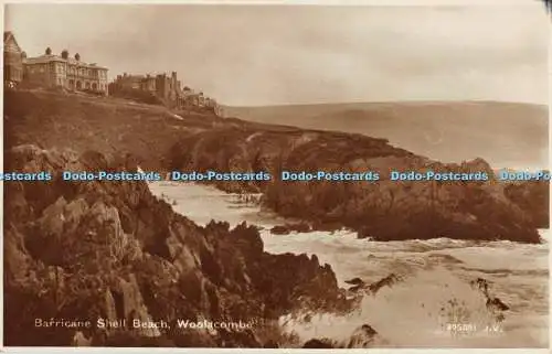 R368163 Woolacombe Barricane Shell Beach J T Bradley Schreibwaren RP