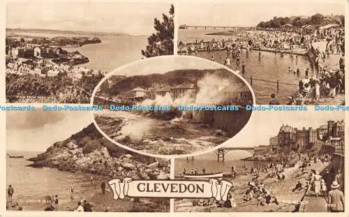 R368175 Clevedon The Beach Marine Lake Raue See Harvey Barton Multi View