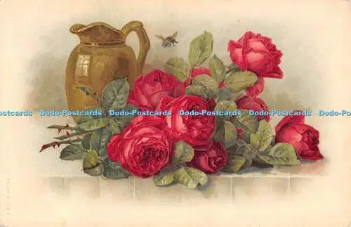 R369757 Blumen Grußkarte A und M B Nr 154 Postkarte