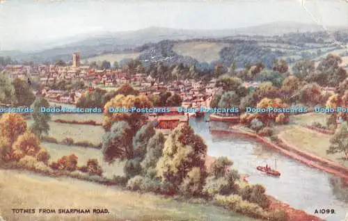 R371504 Totnes from Sharpham Road Valentine Art Farbe B F C Parr