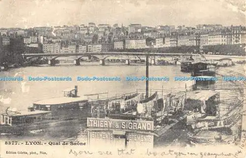 R369768 8377 Lyon Quai de Saone Giletta 1902