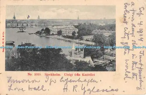 R368193 Stockholm Utsigt Fran Kastellet F W H No 1010