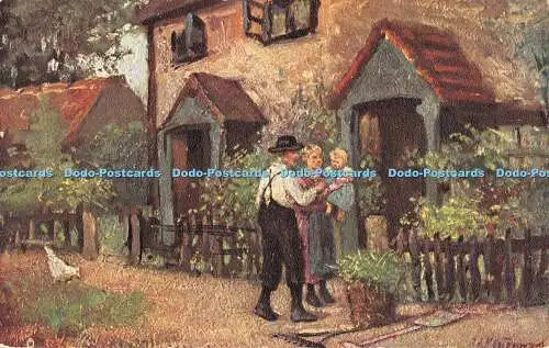 R368212 There Is Daddy English Cottages Homes Tuck Oilette 1528 John A Heyermans