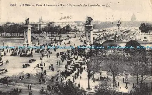 R369803 1958 Paris Pont Alexandre III et lEsplanade des Invalides LL Levy Et Neu