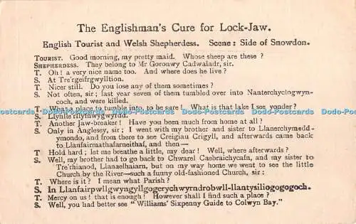 R371600 The Englishman Cure for Lock Jaw English Tourist and Welsh Shepherdess S