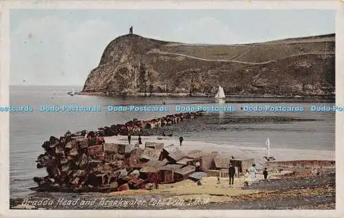 R369868 Bradda Head and Breakwater Pont Erin I O M P J Prideaux 1919