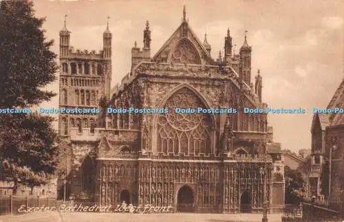 R371623 Exeter Cathedral West Front F Frith No 76584