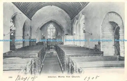 R371631 Morte Hoe Church Interior F Beer The Wellington Series 1905