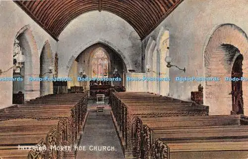 R371638 Morte Hoe Church Interior The Wellington Series 1909