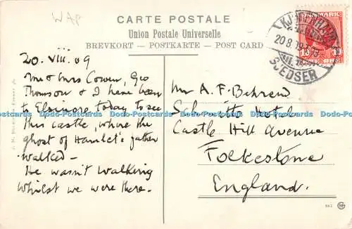 R371648 Kronborg J M Helsingor Postkarte 1909