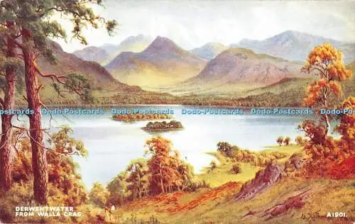 R371656 Derwentwater von Walla Crag Valentine Art Farbe E H Thompson