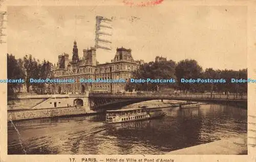 R369935 17 Paris Hotel de Ville et Pont dArcole 1937