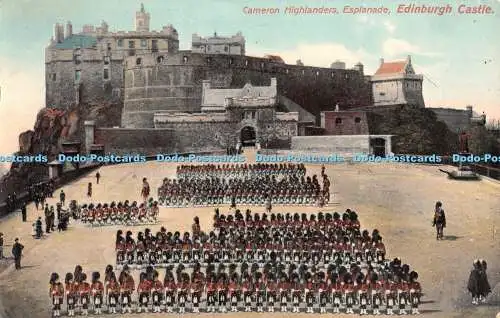 R371678 Edinburgh Castle Cameron Highlanders Esplanade Durie Brown