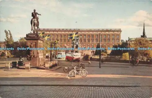 R371731 Stockholmer Gustav-Adolf-Platz und Königspalast Ensamratt Sago konst