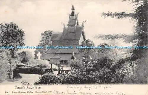 R371734 Fantoft Stavekirke Hulda Bentzens No 9 1905