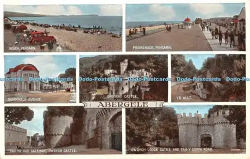 R371840 Abergele Grych Castle Beach Penarn Promenade Valentine Carbo Farbe Mu