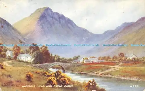 R370103 E H Thompson Wastdale Head and Great Gable A990 Art Colour Lakeland Arti