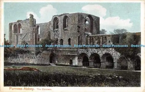 R370105 1427 Furness Abbey The Cloisters Autochrom Bild Schreibwaren Pfau