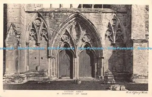 R371868 Tintern Abbey W Doorway of Nave Vandyck Printers H M Office of Works