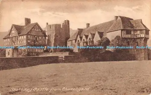 R371889 Stokesay Castle from Churchyard F Frith No 2300 B