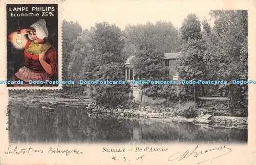 R371901 Neuilly Ile d Amour E R Postkarte