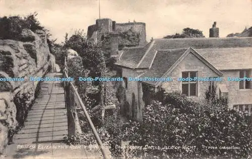 R371917 Isle of Wight Carisbrooke Castle Princess Elizabeth Room and Ramparts T