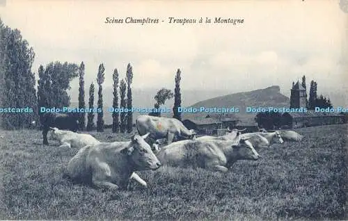 R370176 Scenes Champetres Troupeau a la Montagne Mp Bourgeois Freres Chalon