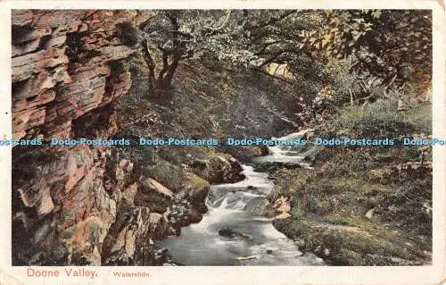 R371928 Doone Valley Waterslide Bild Briefpapier Pfau Autochrom 1907