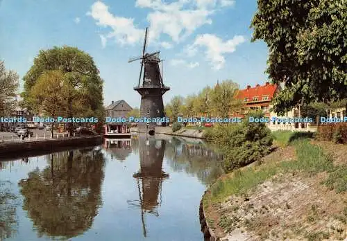 D096862 Schiedam. Nieuwe Haven traf Walvismolen. Schlittenfahren